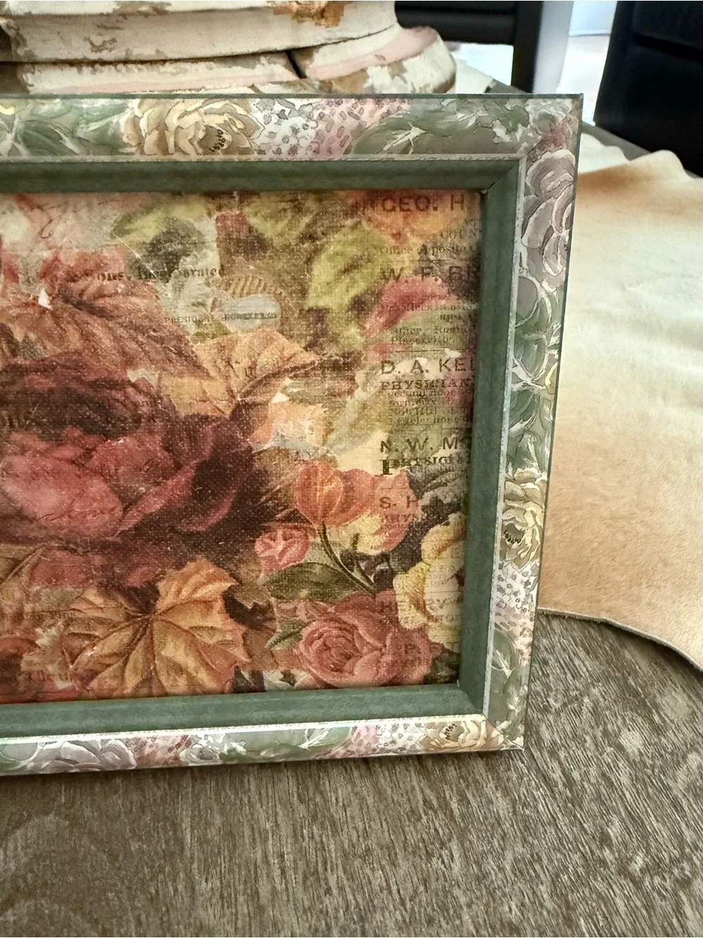 Vintage Style Floral Decoupage Photo Frame